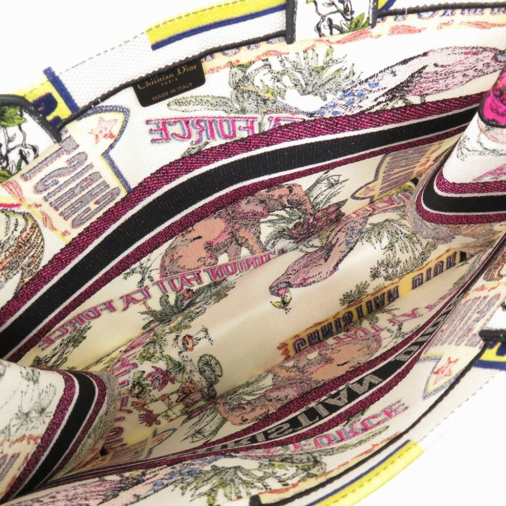 CHRISTIAN DIOR Book Tote Large Bag Canvas White - Picture 6 of 10